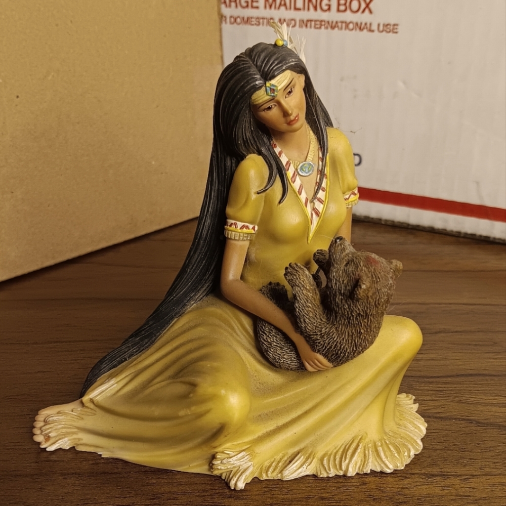 Hamilton Collection Spirit Maidens Wildwood The Spirit of Power Bear Figurine